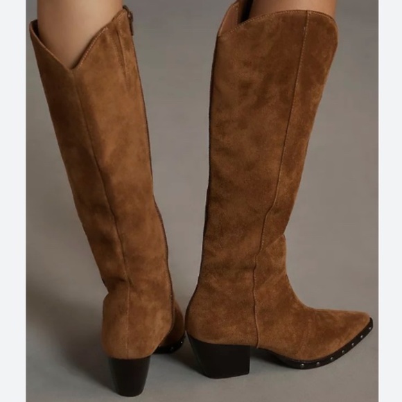 Matisse Judd Suede Knee-High Western Boots Bourbon Brown | Size 8 | NIB - Picture 2 of 12